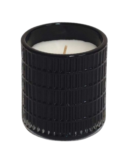 VELA AMBIENT. VASO RELIEVE NEGRO BLACK SAPPHIRE