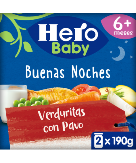 POTITO HERO B/NOCHE PAVO C/VERDURAS P/2 UD