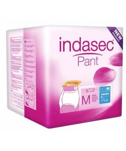 PAÑAL/BRAGA INDASEC PANT M PLUS DISCREET P/12 UD