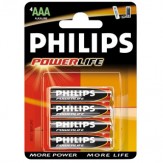 PILAS PHILIPS ALK. POWER LIFE LR03 1.5V B/4 UD