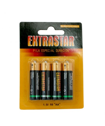 PILAS EXTRASTAR ESPECIAL DURACION "R6"1,5V B/4 UD