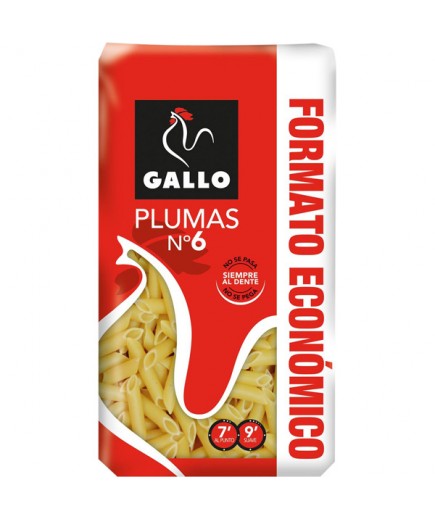 MACARRONES GALLO PLUMA 6 B/ 900GRS