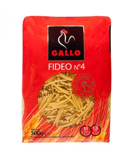 FIDEO GALLO C/4 BOLSA/450 GR