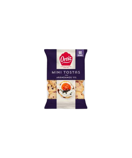 BISCOTTE TOSTAS MINI  ARANDANOS ORTIZ 90 GR