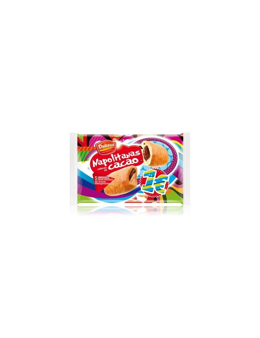 DULCESOL NAPOLITANAS CACAO 4 UDS P/160 GR 1€