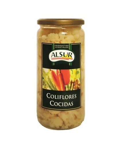 COLIFLOR COCIDA ALSUR TARRO CRISTAL 660 GR