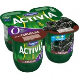 DANONE ACTIVIA 0% CON CIRUELAS PACK-4UD