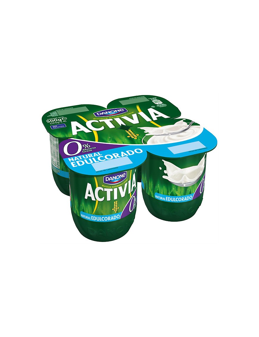 DANONE ACTIVIA 0% NATURAL DESNATADO PACK-4UD