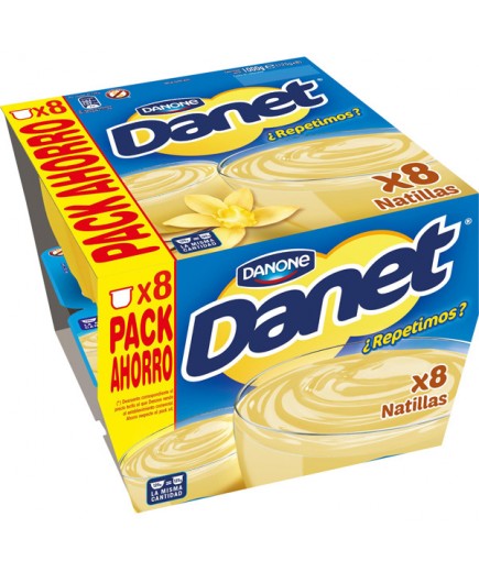 DANONE DANET NATILLAS VAINILLA PACK-8.UD 1.KG.