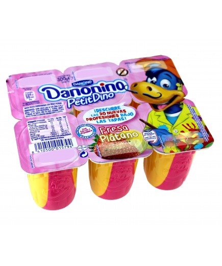 DANONE DANONINO FRESA-PLATANO PACK 6U