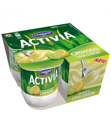 DANONE ACTIVIA CREMOSO LIMA LIMON P/4UD