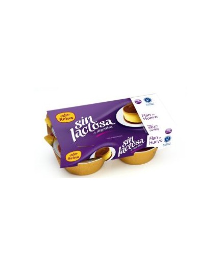 POSTRES REINA FLAN HUEVO S/LACTOSA 100 GR PACK-4UD