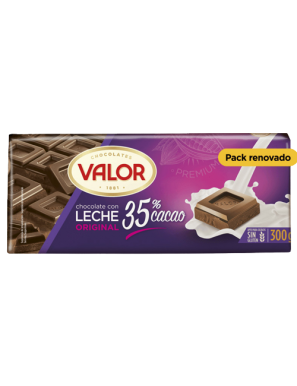 CHOCOLATE VALOR LECHE 35 % CACAO T/300 GR