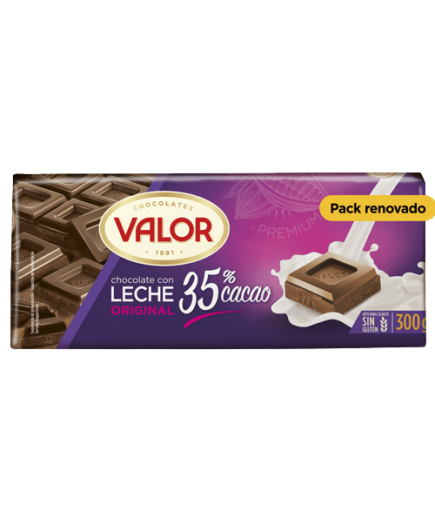 CHOCOLATE VALOR LECHE 35 % CACAO T/300 GR