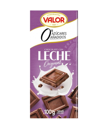 CHOCOLATE VALOR LECHE S/AZUCAR T/100 GR