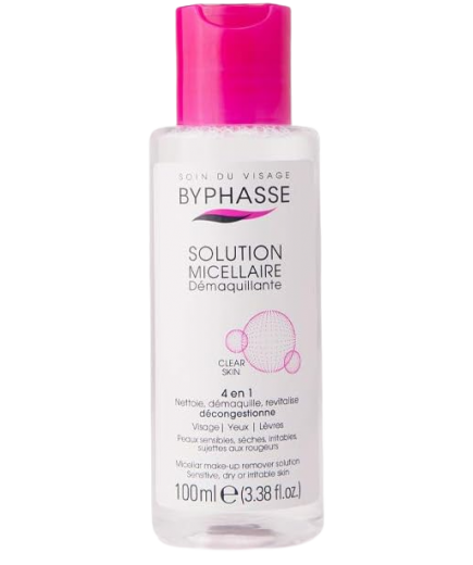 AGUA MICELAR BYPHASSE PIEL SENSIBLE 4 EN1 B/100 ML