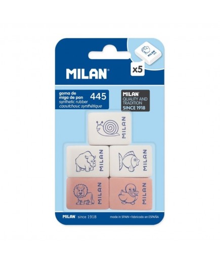 PP GOMA BORRAR MILAN 445 RECTANGULAR PACK-5 UD