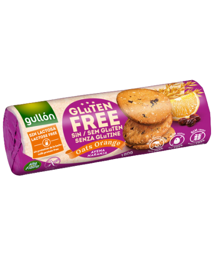 GALLETAS GULLON AVENA/NARANJA S/ GLUTEN P/180GR