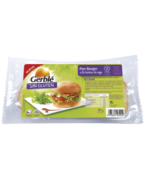 GERBLE S/GLUTEN PAN BURGUER B/300GR (4UD)