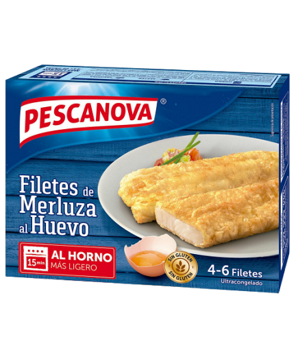 MERLUZA PESCANOVA FILETE AL HUEVO S/GLUTEN P/400