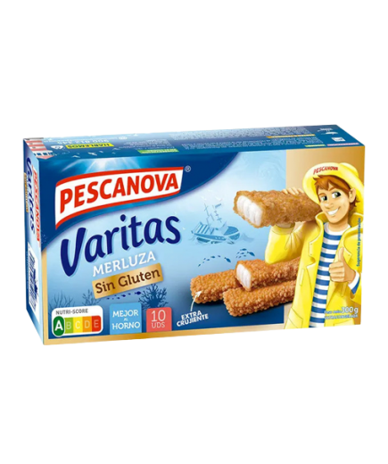 MERLUZA PESCANOVA VARITA CRUJIENTE S/GLUTE P/300GR