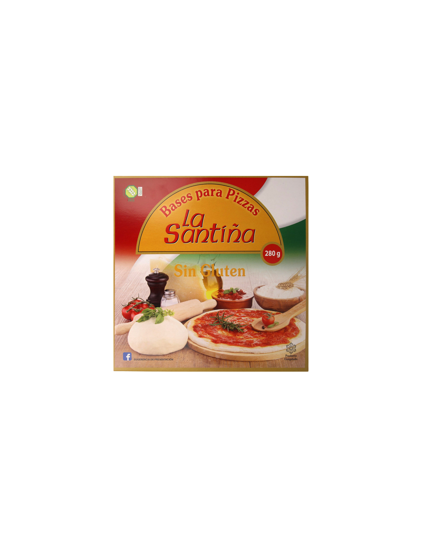 BASE PARA PIZZA S/GLUTEN LA SANTIÑA P/2X140GR