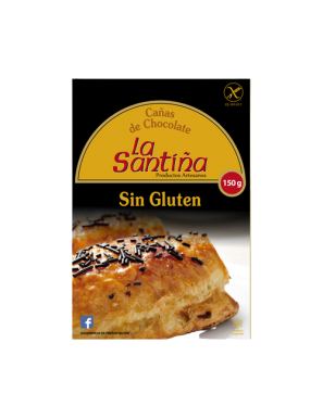 CAÑAS DE CHOCOLATE S/GLUTEN LA SANTIÑA P/150GR