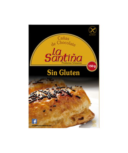 CAÑAS DE CHOCOLATE S/GLUTEN LA SANTIÑA P/150GR