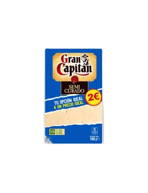 QUESO LACT.GRAN CAPITAN SEMIC (2€) LONCHA 100 GR