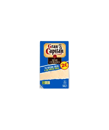 QUESO LACT.GRAN CAPITAN SEMIC (2€) LONCHA 100 GR