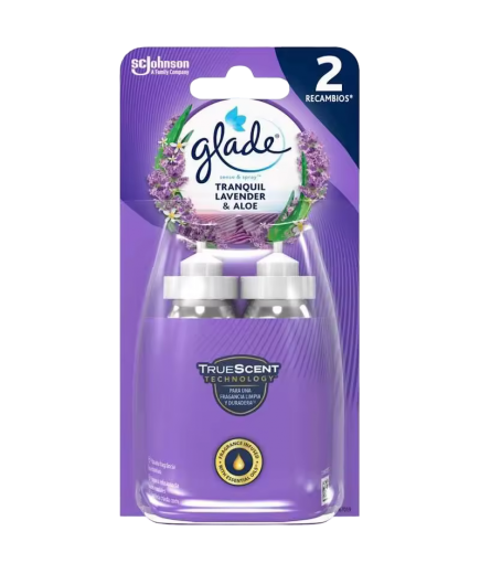 AMBIENTADOR GLADE S & S  LAVANDA JAZMI RECAMB P/2U