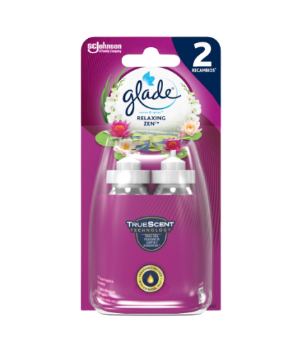 AMBIENTADOR GLADE S & S  RELAX ZEN RECAMBIO P/2UD