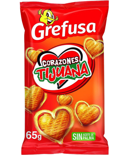 APERITIVOS GREFUSA CORAZONES TIJUANA B/65 1,40€