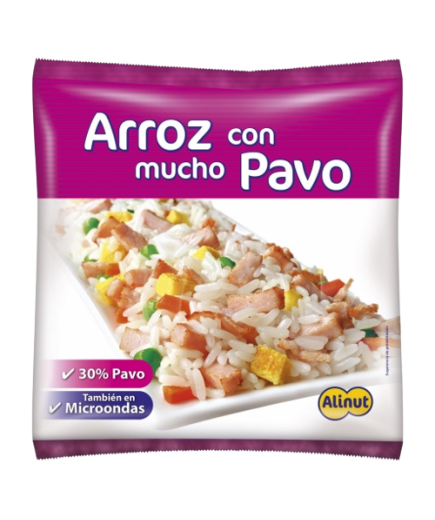 ARROZ CON PAVO ALINUT C/7120 BOLSA 240.GR.