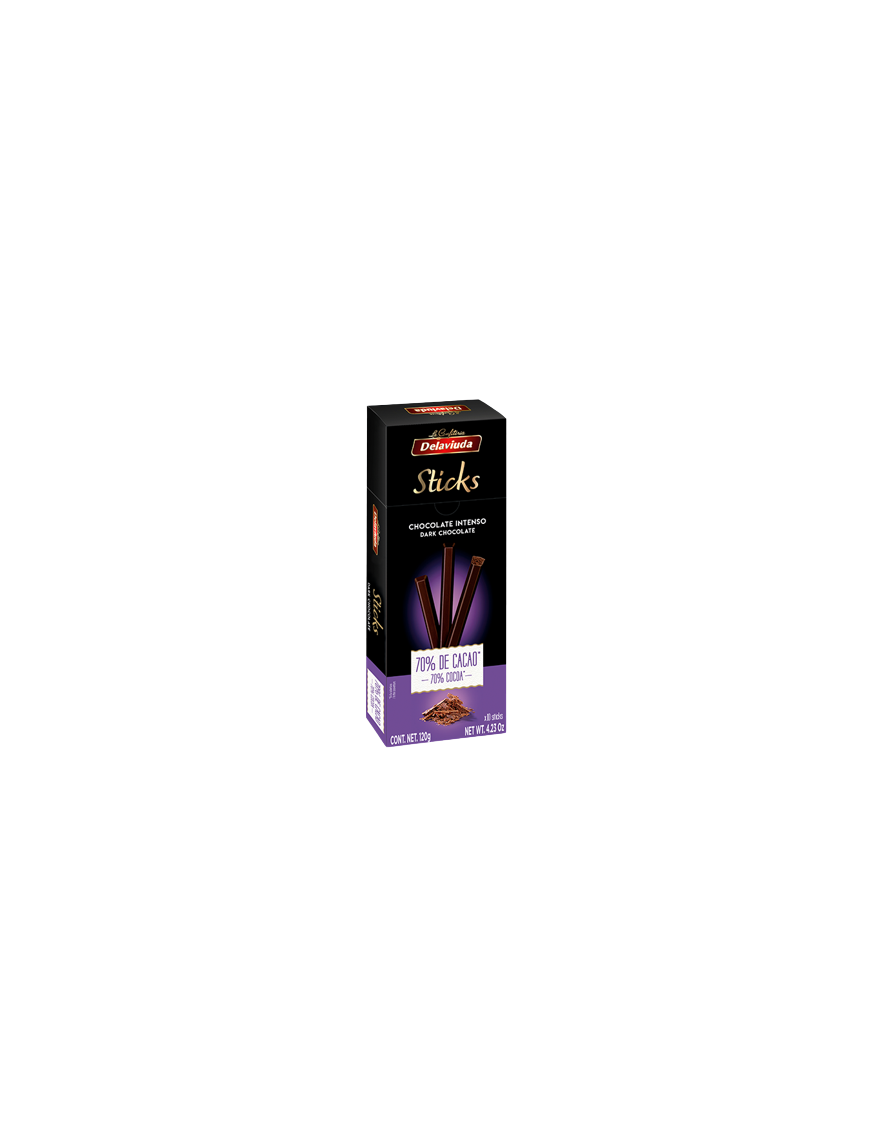 CHOCOLATE DELAVIUDA STICK NEGRO 70% P/120 GR