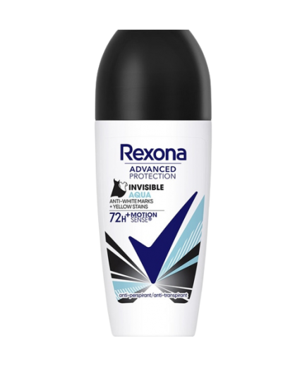 DESODORANTE REXONA INVISBLE AQUA 72H  ROLL-ON 50ML