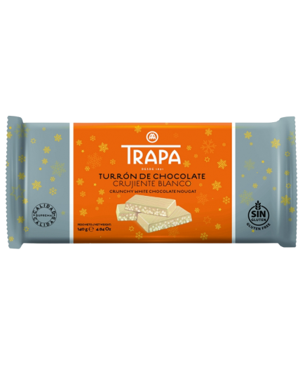 TURRON TRAPA CHOCOLATE BLANCO CRUJIENTE T/140GR