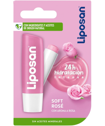 BALSAMO LABIAL LIPOSAN SOFT ROSE B/4,8 GR