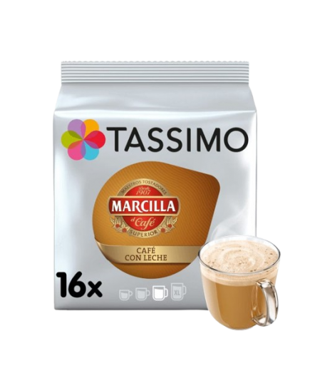 TASSIMO MARCILLA CAFE C/LECHE 16 CAPX11,5G B/184GR