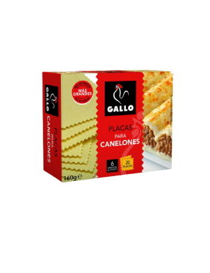 CANELONES GALLO CAJA 20 PLACAS E/160 GR