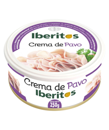 PATE CREMA IBERITOS PAVO  L/250 GR