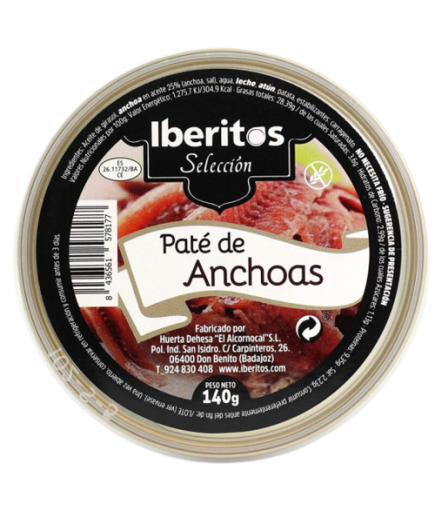 PATE IBERITOS ANCHOA L/140 GR