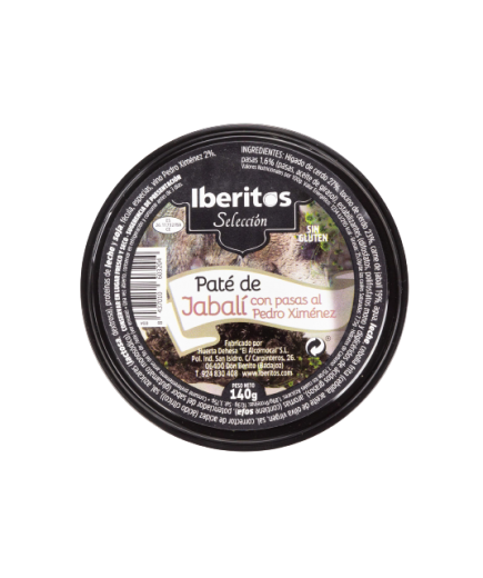 PATE IBERITOS JABALI C/PASAS AL P.XIMENEZ L/140GR