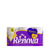 PAPEL HIGIENICO RENOVA 3 CAPAS SKIN CARE P/6 UD