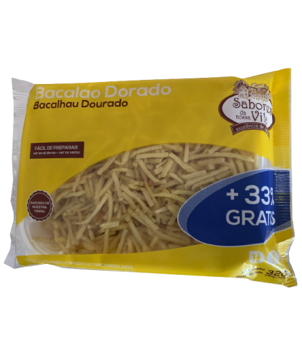 BACALAO A LA DORADA SABORES VILA  B/240 GR+ 33%