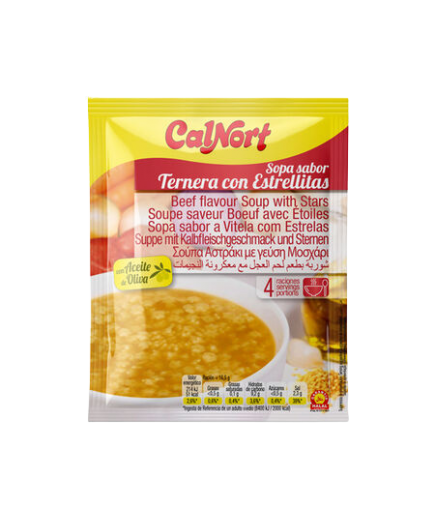 SOPA TERNERA CON ESTRELLITAS CALNORT SOBRE  66GR