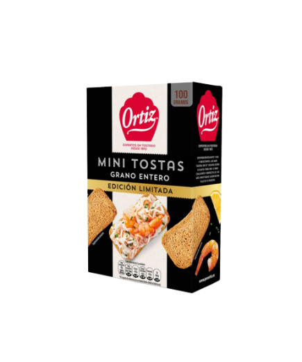 BISCOTTE TOSTAS MINI RECTANG.INTEGR ORTIZ P/100 GR