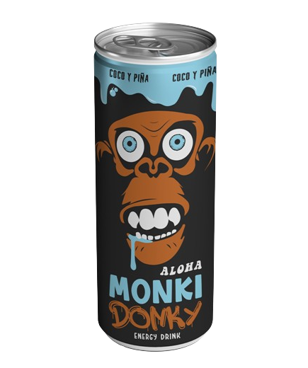 BEBIDA ENERGETICA MONKI DONKEY ALOHA COCO 250ML