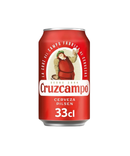 CERVEZA CRUZCAMPO LATA-33. CL.