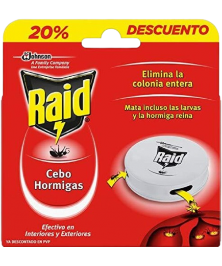 INSECTICIDA RAID CEBO HORMIGAS PACK 1 UNIDAD